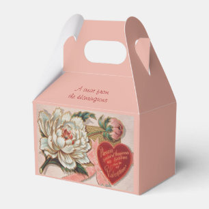 Vintage Valentine custom text favour boxes