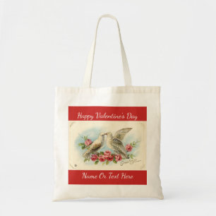 Vintage Valentine Doves Tote Bag