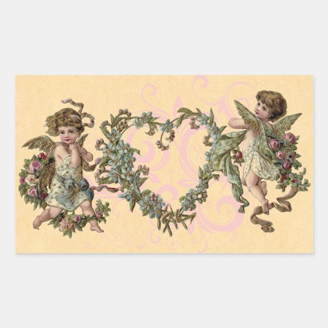 Vintage Valentine Faerie Stickers (Front)