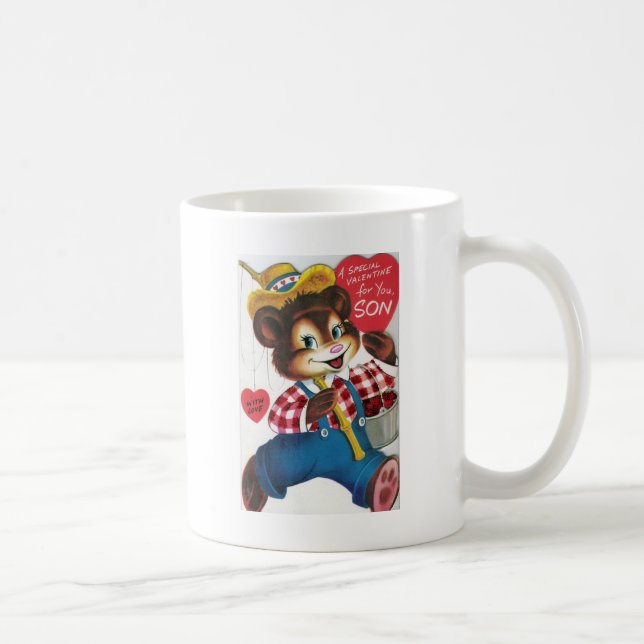 Vintage Valentine For Son Coffee Mug (Right)