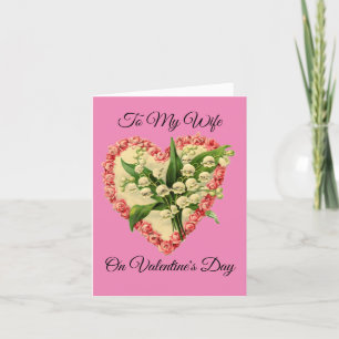 Vintage Valentine For Wife Card