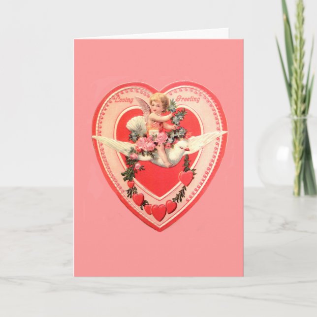 Vintage Valentine Heart Card (Front)
