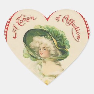 Vintage Valentine Heart Stickers