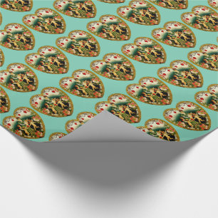 Vintage Valentine Hearts & Cherubs Wrapping Paper