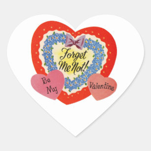 Vintage Valentine Hearts Stickers