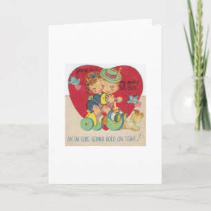 Vintage Valentine - Hold On Tight, Holiday Card