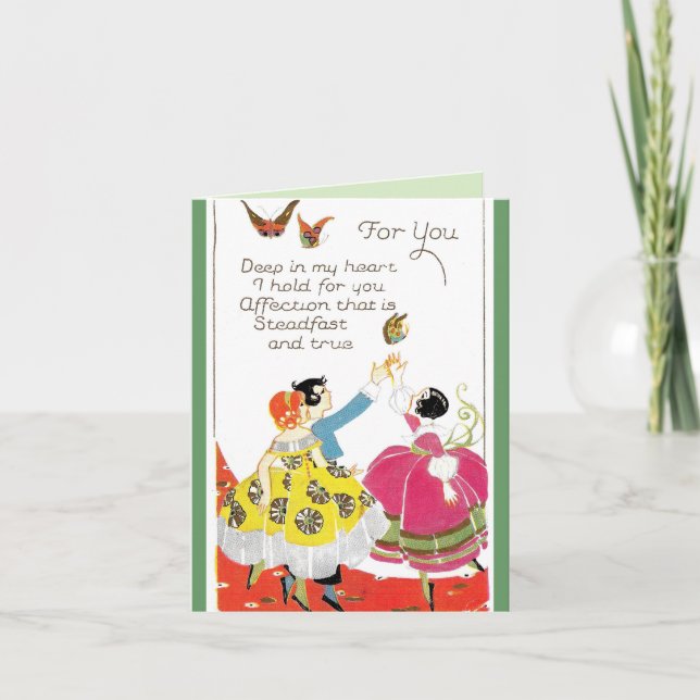 Vintage Valentine Holiday Card (Front)