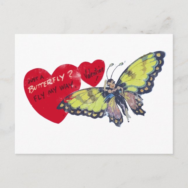 Vintage Valentine Holiday Postcard (Front)