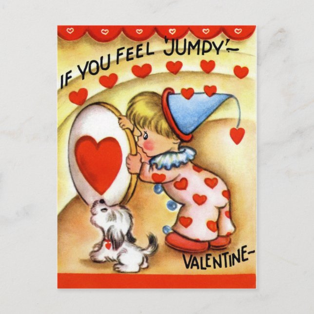 Vintage Valentine Holiday Postcard (Front)