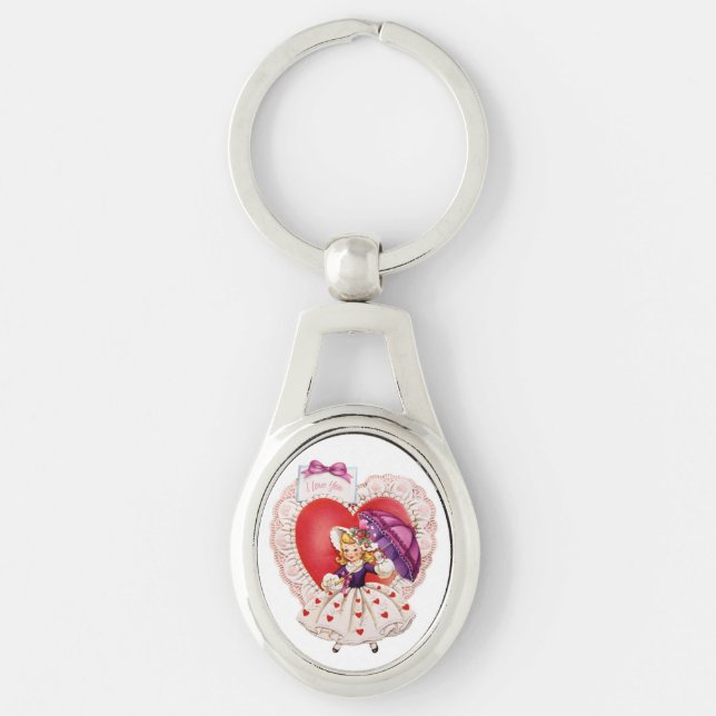 Vintage Valentine key chain (Front)