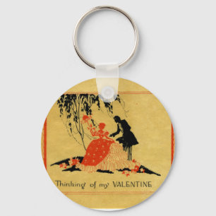 Vintage Valentine Key Ring