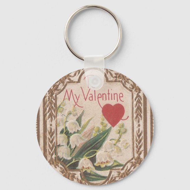 Vintage Valentine Key Ring (Front)