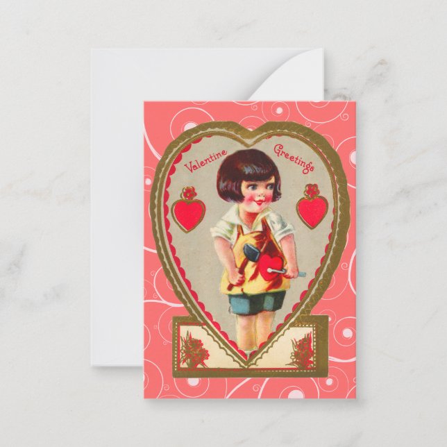 Vintage Valentine Kid Cards (Front)