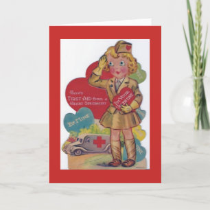 Vintage Valentine - Military - Heart Specialist, Holiday Card