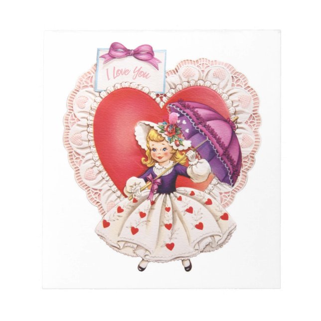 Vintage Valentine notepads (Front)