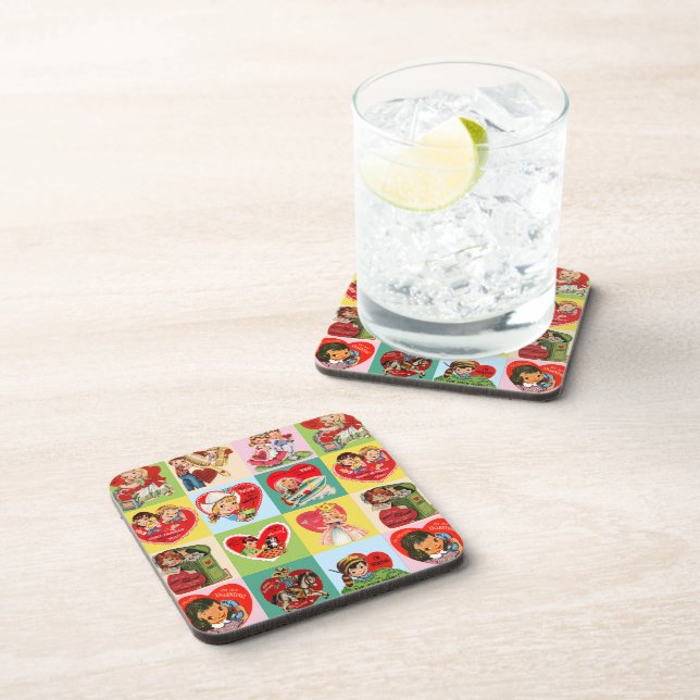 Vintage Valentine Patchwork Coaster (Right Side)