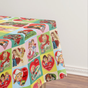 Vintage Valentine Patchwork Tablecloth