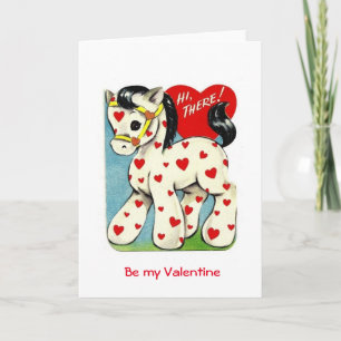 Vintage Valentine Pony Holiday Card