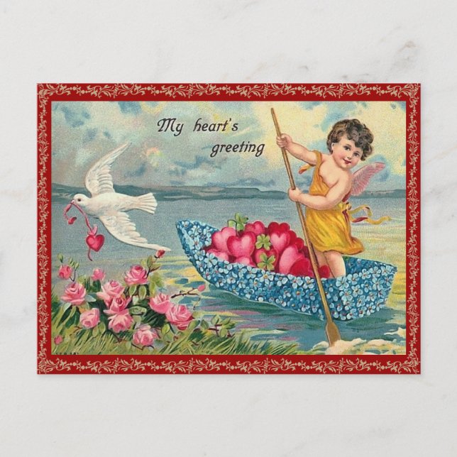 Vintage Valentine Postcard (Front)