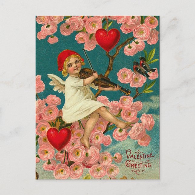 Vintage Valentine Postcard (Front)