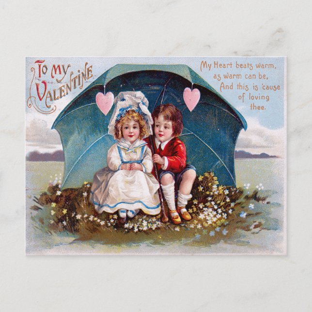 Vintage Valentine  Postcard (Front)