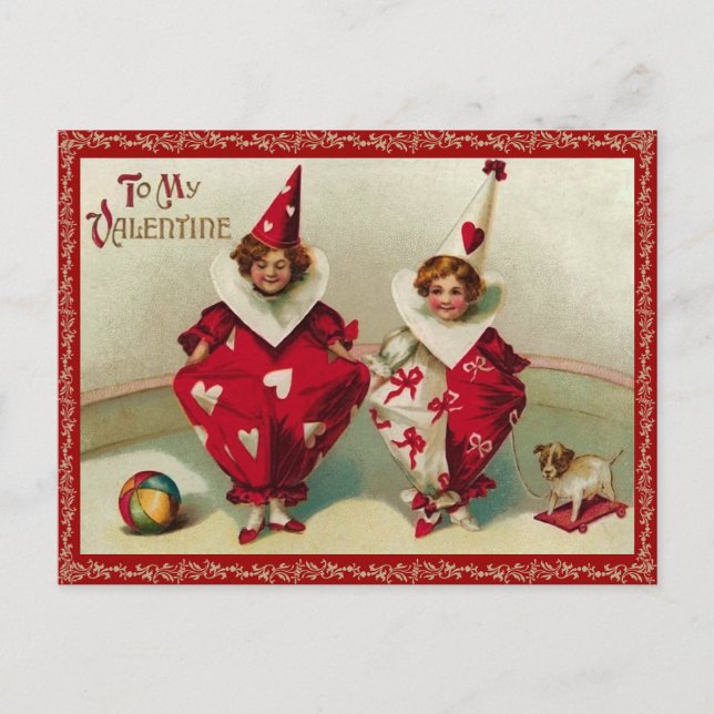 Vintage Valentine Postcard (Front)