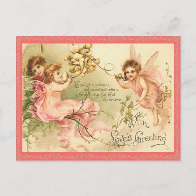 Vintage Valentine Postcard (Front)