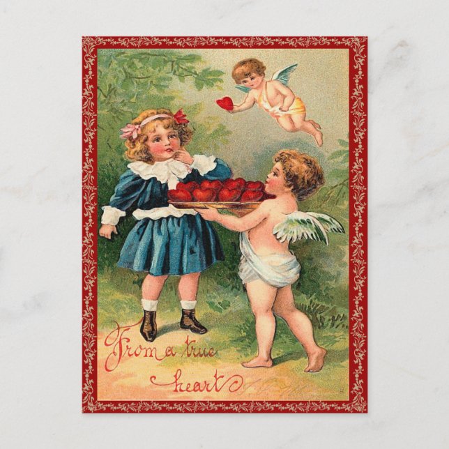 Vintage Valentine Postcard (Front)