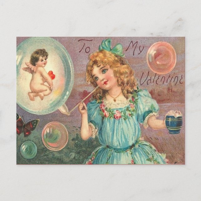 Vintage Valentine Postcard (Front)