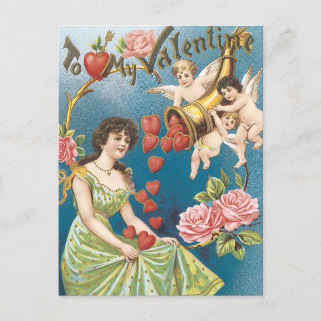 Vintage Valentine Postcard (Front)