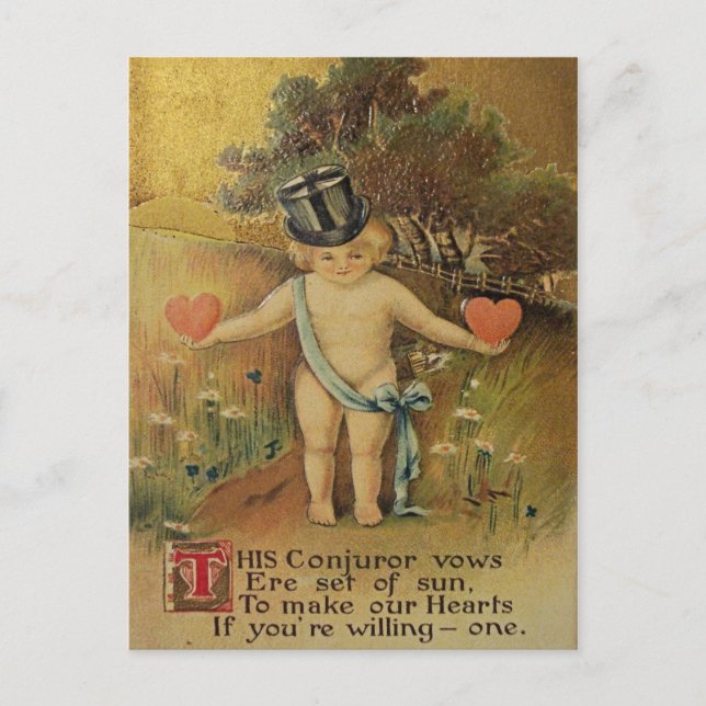 Vintage Valentine Postcard (Front)