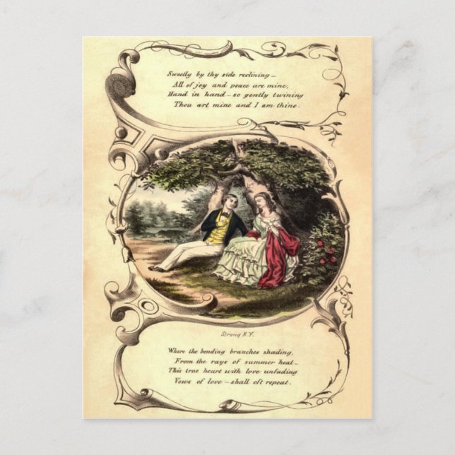 Vintage Valentine Postcard (Front)