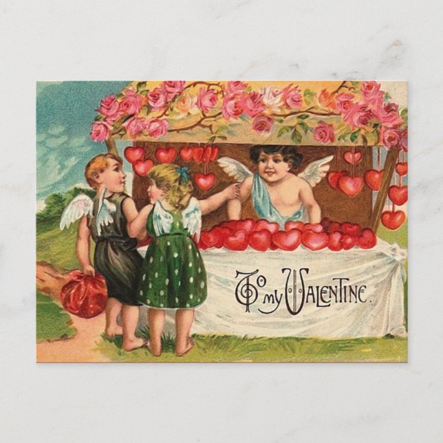 Vintage Valentine Postcard (Front)