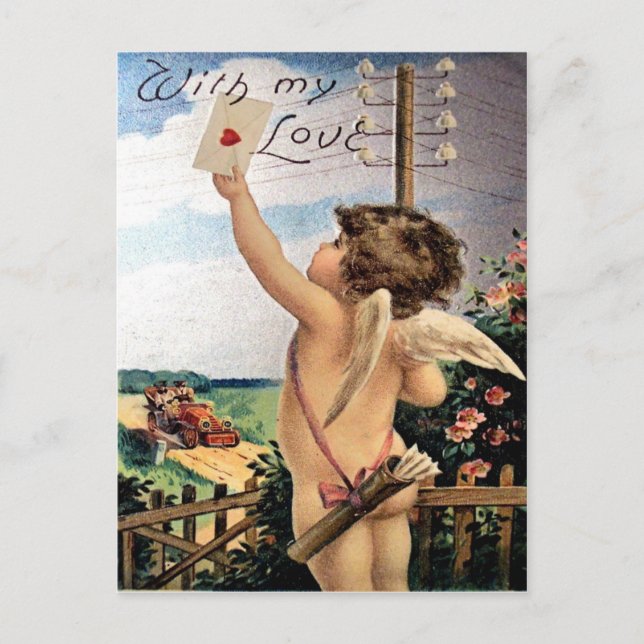 Vintage Valentine Postcard (Front)