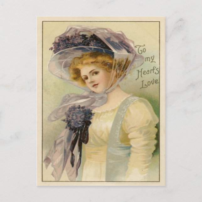 Vintage Valentine Postcard (Front)