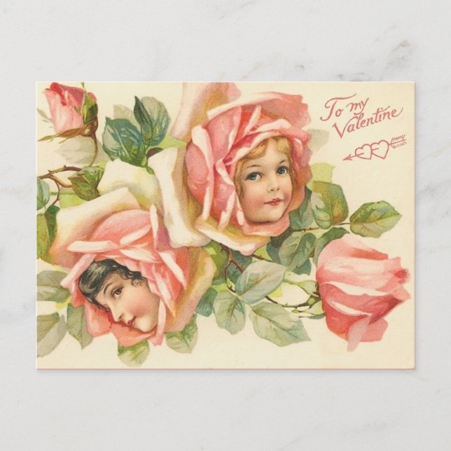 Vintage Valentine Postcard (Front)