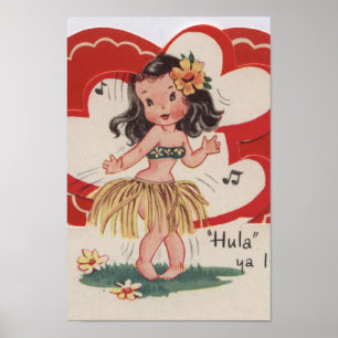 Vintage valentine - poster