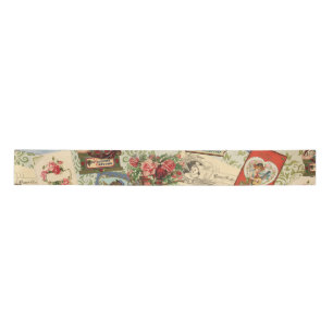 Vintage Valentine Ribbon Satin Ribbon