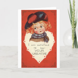 Vintage Valentine-Satisfied to be Your Valentine, Holiday Card