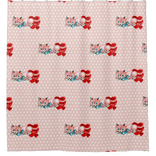 Vintage Valentine Shower Curtain