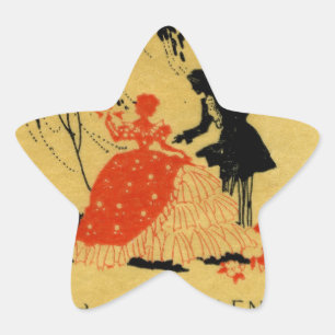 Vintage Valentine Star Sticker