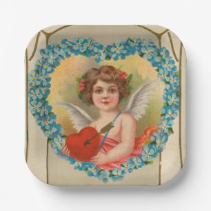 Vintage Valentine, Stecher Litho Company, ca. 1910 Paper Plate