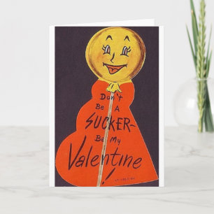 Vintage Valentine Sucker Valentine's Day Card