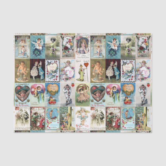 Vintage Valentine Tissue Paper (Front)