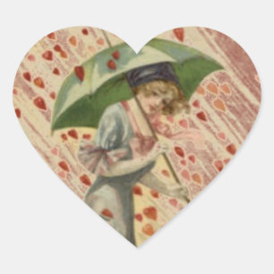 Vintage Valentine Victorian Lady Sticker
