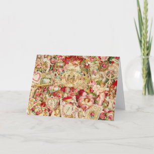 Vintage Valentines Collage Holiday Card