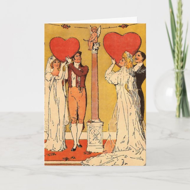 Vintage Valentines - Customised Holiday Card (Front)