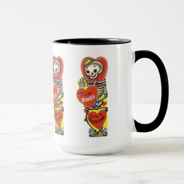 Vintage Valentine's Day Card Mug.  Mug (Right)