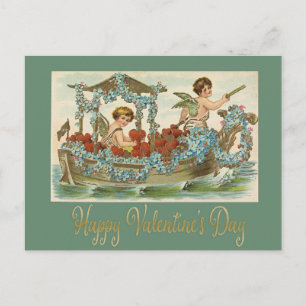 Vintage Valentine's Day Cherubs Postcard