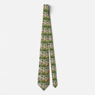Vintage Valentine's Day Cherubs with Love Hearts Tie